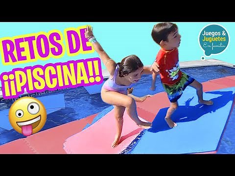 COMPETICIÓN de RETOS en LA PISCINA (Retamos a FAMILIAS Youtubers)