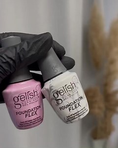 New Gelish Flex Base fortified with Vitamin A and Biotin - Stronger, more flexible ( plus a natural milky colour that is also a flexible base ) Gelish is excited to announce the expansion of the Foundation family with Foundation Flex Soak-Off Rubber Base Nail Gel. Gelish Foundation Flex works as a base coat with the Gelish adhesion you trust but it also does so much more! Use it to provide perfecting volume to uneven nails, conceal discoloured nails, or even as a ridge-filling base coat undernea