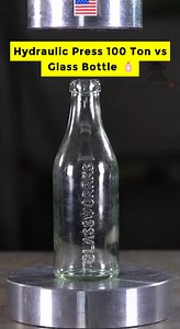 6.7K views | Hydraulic Press 100 Ton vs Glass Bottle 林 #GlassBottleCrush #HydraulicPress #SatisfyingVideo #ViralReels | Hydraulic Press US | Facebook