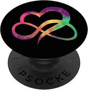 Polyamory Symbol Love Heart Infinity Partnership Gift PopSockets PopGrip: Swappable Grip for Phones & Tablets