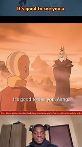 Aang Meets Avatar Roku in The Last Airbender