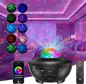 Galaxy Projector Star Projector, Large Coverage Starry Night Light Projector for Kids Adults Bedroom, Built in Bluetooth/Timer/APP Control, Ideal Gift for Birthday/Party/Christmas Decoration