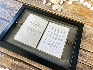 1 Year Anniversary Gift, First Anniversary Vows Book, Paper Wedding Keepsake for Husband, Personalized Framed Open Book, Wedding Lyrics Gift - Etsy UK