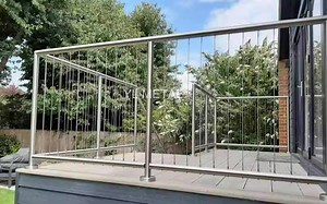 [Hot Item] Y L Simple Interior Deck Vertical Wire Rope Handrail Stairs 304 316 Stainless Post Cable Railing