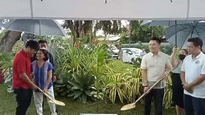 WATCH: First Lady Liza Araneta-Marcos and youngest son, Vincent, lead the tree-planting ceremony at The Upper East in Bacolod City, a township development project of Megaworld, with Mayor Alfredo Abelardo Benitez and Alliance Global Group chief executive officer Kevin Andrew Tan on Sunday (Oct. 23, 2022). Megaworld dedicates to the First Lady the native Bitaog tree, which when full grown has dark-green leaves, provides dense cover and protection against wind erosion and extreme rainfall, and is 