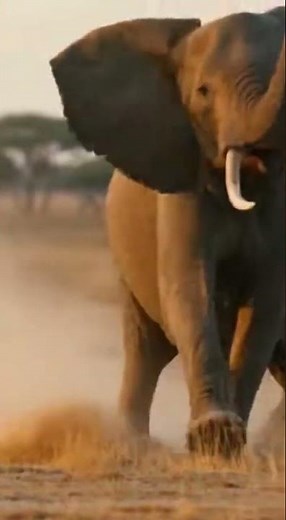 Epic Battle on the Savannah: Elephant vs. Cheetah Showdown #Elephant #shorts