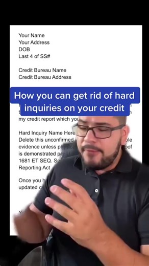 How you can get rid of hard inquiries on your credit? Do you want to improve your score while learning how to manage your credit?drop a "" below #hardinquiries #badcreditproblems #credittips #hardpulls #creditpulls #credithelp #creditrepair #creditscore #creditreport #fyp | The Financial ER | Facebook