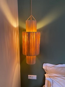 Applique murale en rotin ou bambou, plafonnier bohème en osier, suspension en rotin naturel fait main, décoration d'intérieur côtière - Etsy France