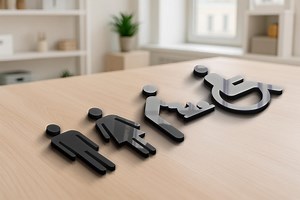 Custom Bathroom Signs – Male, Female, Baby Changing & Disabled Icons – Modern Wall Symbols for Public Restrooms, Acrylic WC Sign - Etsy Australia