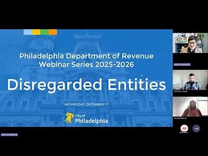 Disregarded Entities - Webinar Series