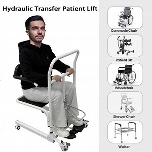 [Hot Item] Multi-Function Lift Hydraulic Patient Transfer Chair with Commode for Seniors