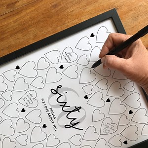 Sixty Things We Love About You Printable Sign in Board | 60th Birthday Party Decoration - Etsy