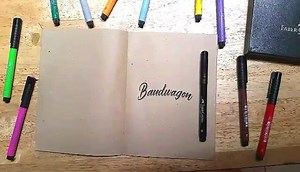 Bandwagon - a particular activity or cause that has suddenly become fashionable or popular. Materials: Kraft Notebook from @lettersbyvince and Pitt Artist Pen from Faber-Castell Philippines | Chris Bakunawa
