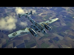 Bf-110 G2 - Attacking Enemy Buildings - Multiplayer - IL 2 Sturmovik