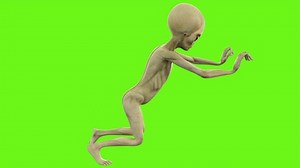 Alien Pushing Loopable Animation On Green Stock Footage Video (100% Royalty-free) 1008537778 | Shutterstock