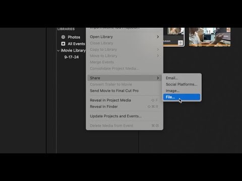 How to export an iMovie project to your Desktop
