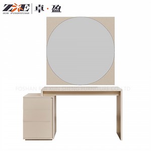 [Hot Item] Elegant Wooden Girls Dressing Table with Mirror & Drawers Make-up Table