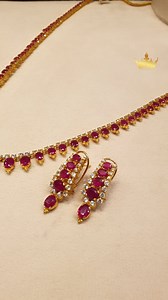 2.8K views · 54 reactions | Stunning Ruby Mala & Earrings, clad in 21K Gold. Our Whatsapp: 03469061861 #ruby #precious #gold #designer | Taj Jewelers | Facebook