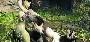 Futa Orc X Futa WereWolf