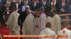 The pope has taken a tumble in front of thousands of on-lookers. But not to worry, he is absolutely fine! | Sunrise