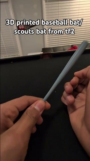 3D printed baseball bat/scouts bat from tf2 #3dprinting #3dprinted #scout #baseball #baseballbat