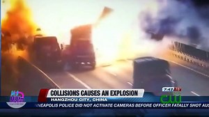 EXPLOSIVE VIDEO: Check out this Chinese freeway wreck. http://on.kgun9.com/2veCFj0 | KGUN 9