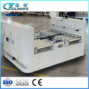 [Hot Item] Warehouse Logistics Material Handing Cart Automated Guided Vehicle with Roller Transportation