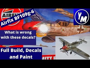 Airfix bf109 scale model kit full build, decal and paint