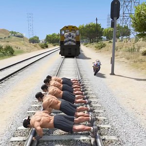 184K views · 703 reactions | Grand Theft Auto V | Impossible Train Stop with Bodybuilders [PC Gameplay] | RAI official | Facebook