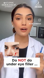 Considering under-eye filler? Think twice! While fillers can smooth out wrinkles, they may not be successful for you Check out the video amd understand why?  At Clinic Dermatech, we prioritize your safety and beauty. Consult with our experts to explore safer, effective alternatives for youthful, radiant skin. | Clinic Dermatech | Facebook