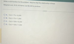 Write a cost function for the problem. Assume that the relation... | Filo
