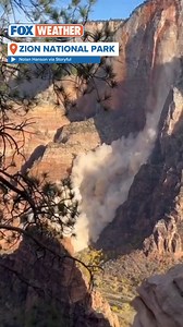 2.4K views · 70 reactions | "SOUNDED LIKE THUNDER": A large rockfall in Zion National Park stunned park guests, temporarily stopped traffic and covered the parking lot of a popular trail in a massive dust cloud. National Park Service rangers said they received reports of a rockfall near Weeping Rock at 3:40 p.m. Tuesday. https://bit.ly/3MM8AR6 | FOX Weather | Facebook
