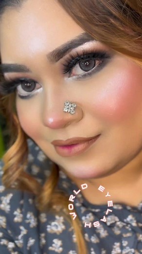 2.7K views | "Blinking brilliance !  Unveiling the allure of falsies, where every flutter tells a story of glamour and confidence. #FalsiesFinesse | Eyelash World | Facebook