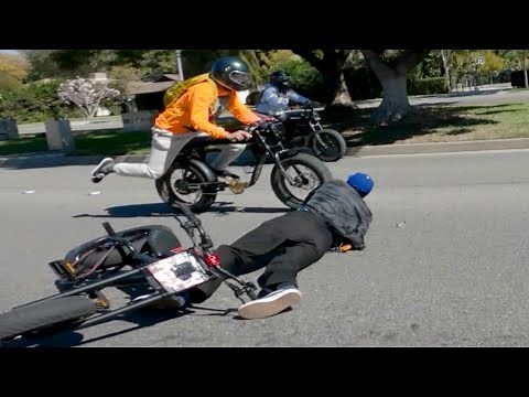 Gnarly Crash at Massive Super 73 Meet