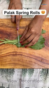 Palak Spring Roll 😍 | Wow Decoration