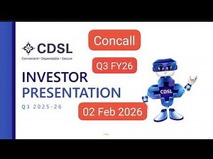 Concall Q3 FY26 (CDSL) Central Depository Services Limited 02 Feb 2026 #CDSL