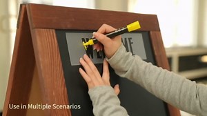 Wood Magnetic A-Frame Chalkboard Signs, 40" x 20" Large Sandwich Board Signs Outdoor, Double-Sided Sidewalk Blackboard for Business, Wedding, Vendor Display, Coffee Shope - Brown