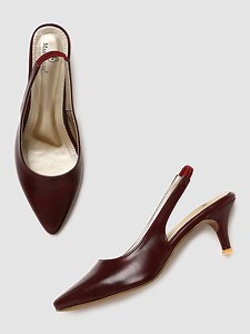 Buy Marc Loire Pointed Toe Kitten Slingback Heel Pumps - - Footwear for Women