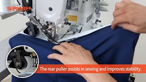 Extending Roller Set, Fabric Guider, Blowpipe, Trimmer, Rear puller, Pneumatic Thread Trimmer. With the assistance of devices, the sewing of elastic waistbands becomes more efficient and labor-saving!! Chop chop and check out what other advantages of SiRUBA C007L ! 🤩💛 | SiRUBA Sewing Machine