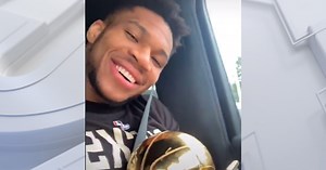 Giannis celebrates NBA title, visits Chick-fil-A for nuggets
