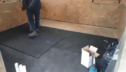 So exciting - The sealed rubber matting in our stable block has started! The last stable will be rubber matted around the walls high enough that we can use it as a wash down area. A hot horse shower is next on our list! Our solarium will also be installed in here too. | Munchkins Miniature Shetland Rescue