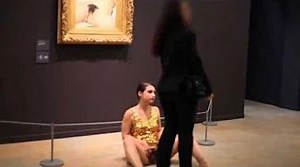 Performance Artist Does the Impossible, Shows Up Courbet's "Origin of the World" - YTboob