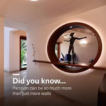 19 reactions | In your Total Environment homes, partitions are not just room dividers.​ They are privacy enhancers or even double up as display spaces or bookshelves. ​ We offer a wide variety of partitions that blend seamlessly with the theme of your home, thus adding to its functionality and aesthetic quotient. #architecturaldesign #TotalEnvironmentHomes | Total Environment | Facebook