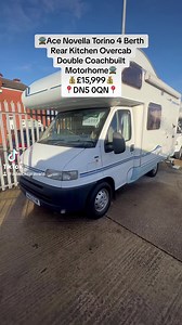 Ace Novella Torino 4 Berth Overcab Double End Kitchen Spacious...