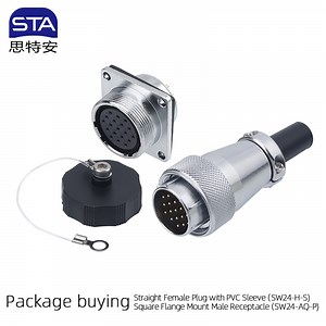 [Hot Item] Ws24 Reverse Installation Aviation Plug PVC Cable Gland Waterproof Socket Connector