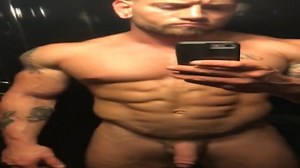 Bodybuilder showing off