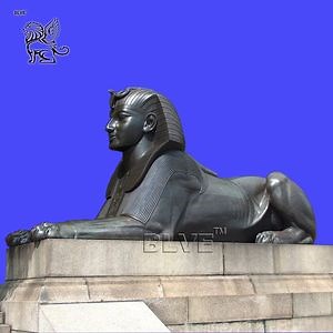 [Hot Item] Blve Famous Metal African Woman Egyptian God Statues Large Garden Bronze Sphinx Sculpture