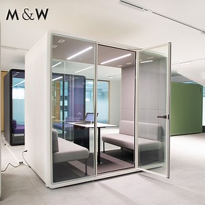 [Hot Item] M&W Minimalistic Office Booth Pods Office Soundproof Booth Excellent Office Acoustic Noise Insulation Phone Booth Meeting Pods