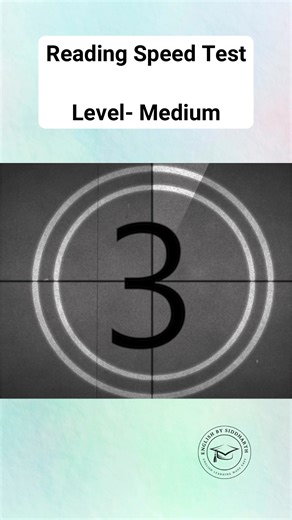 Reading speed test. Level - Medium. #reading #readingpractice #englishreading #englishreadingpractice #englishreadingskills #readingcommunity #readingtime #learnenglish | English by Siddharth