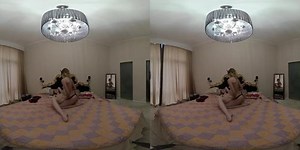 gorgeous spinner ginger LEA first time girl on girl strap-on experience VR180 private bedroom fun